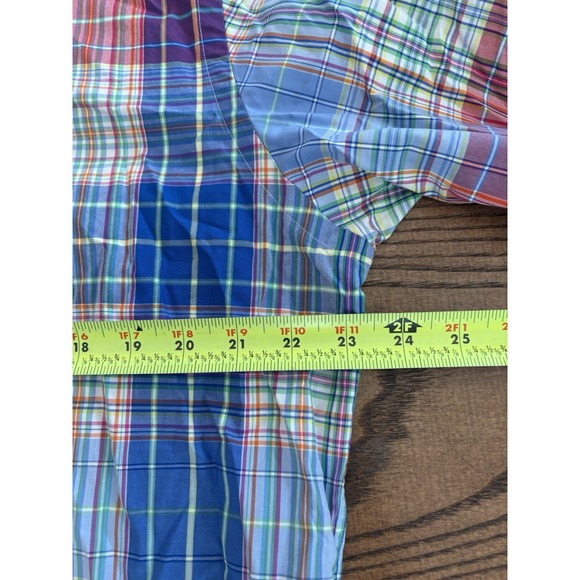 Lot Of 2 Ralph Lauren Men's Medium‎ Classic Fit Plaid Short Sleeve Button Shirts - Picture 8 of 9